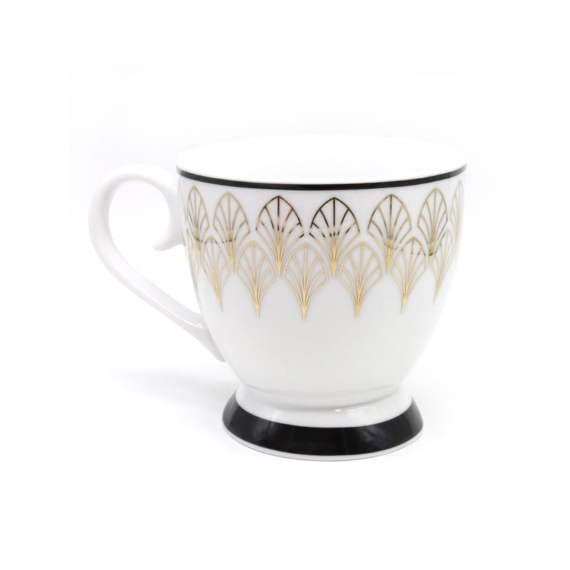 Black & Gold Deco Glam Flared Mug