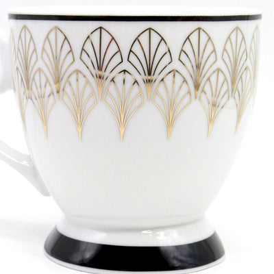 Black & Gold Deco Glam Flared Mug