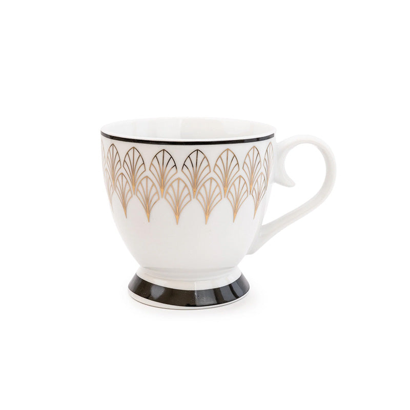 Black & Gold Deco Glam Flared Mug