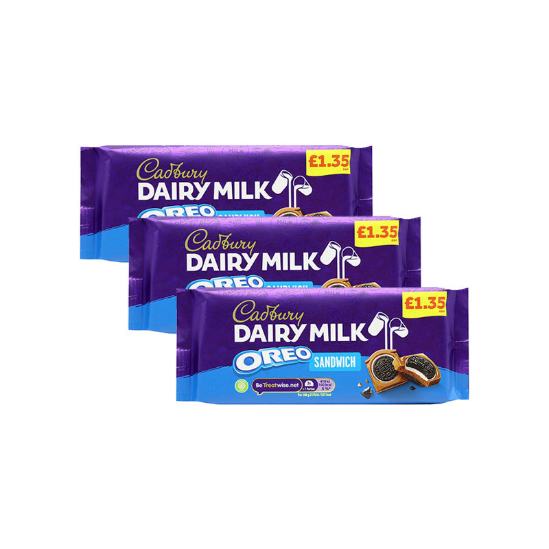 Cadbury Dairy Milk Silk Oreo Chocolate Bar 96g x 3Pack