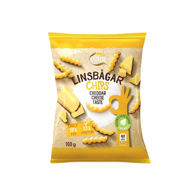 OHO! Lentil Chips Cheddar Cheese Taste 100g