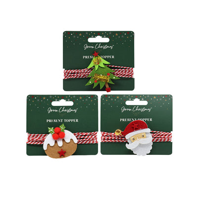 Present Wrap Topper Christmas Character