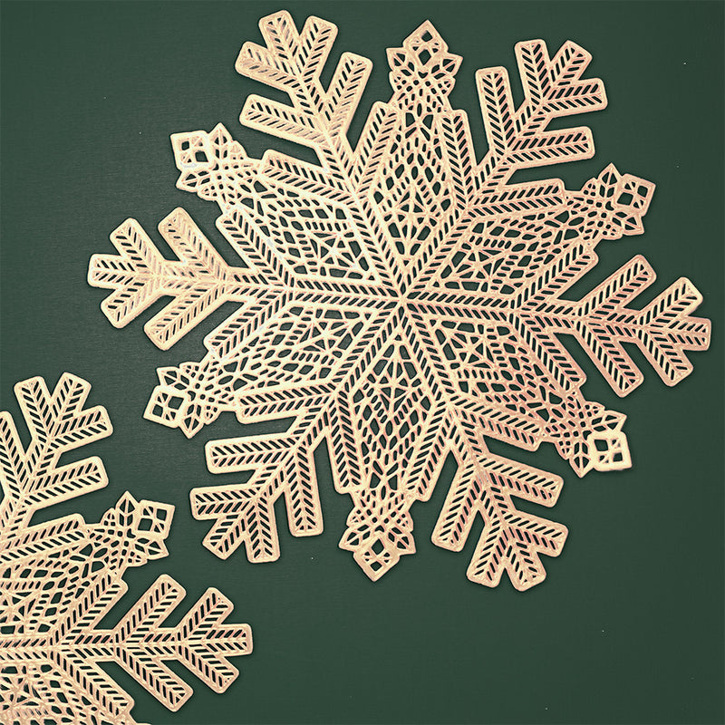 Harvey & Mason Gold Snowflake Placemats 2Pack