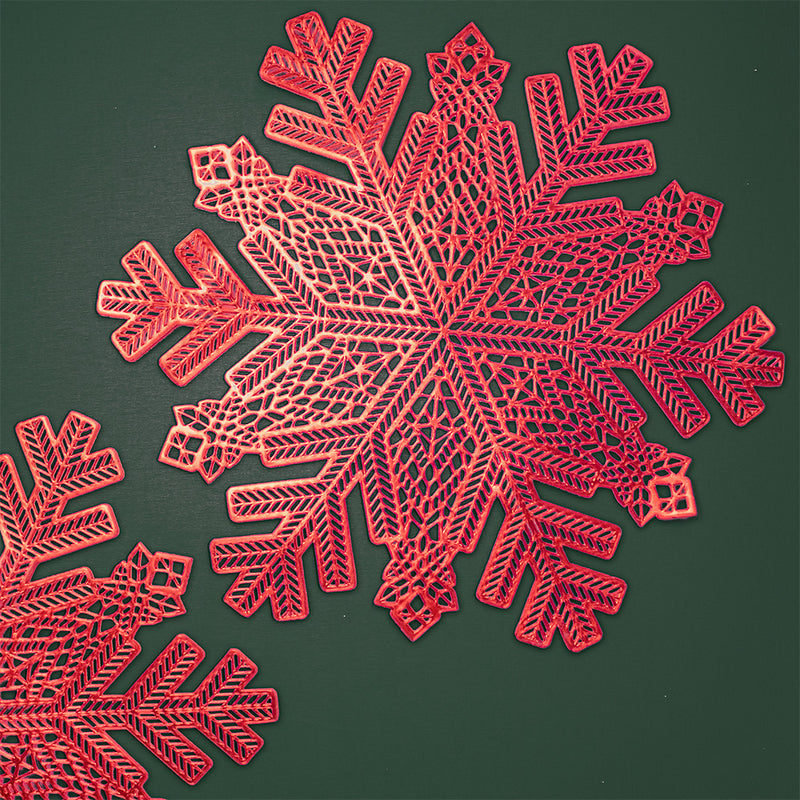 Harvey & Mason Red Snowflake Placemats 2Pack