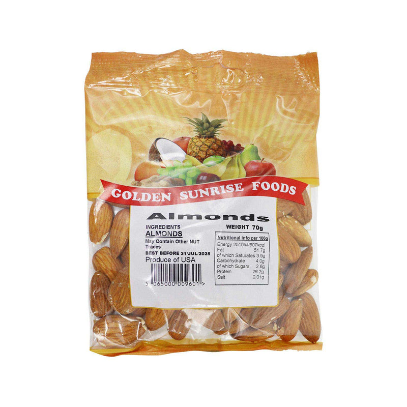 Golden Sunrise Foods Almonds 70g