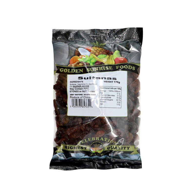 Golden Sunrise Foods Sultanas Bag 175g