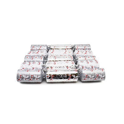 Luxury Silver Berry Crackers 14"x10PK