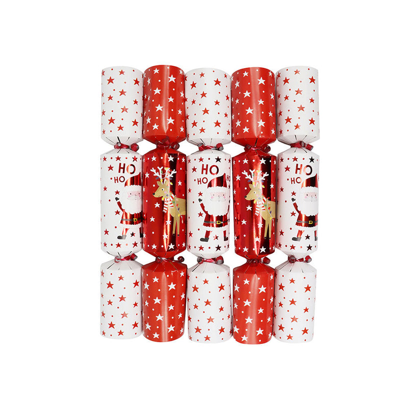 Christmas Family Santa & Yelpers Crackers 12"x10PK