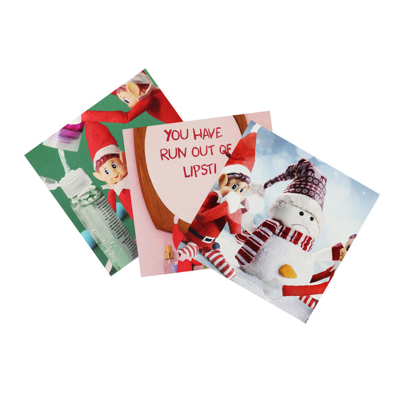 Naughty Elf Christmas Cards Lipstick Pack of 6