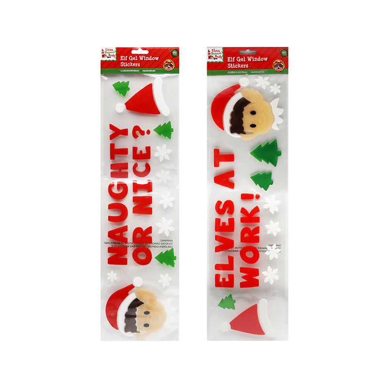 Naughty Elf Window Stickers 15x55CM