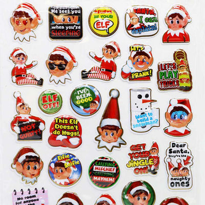 Elf Vinyl Puffy Stickers 30PC x 2Pack