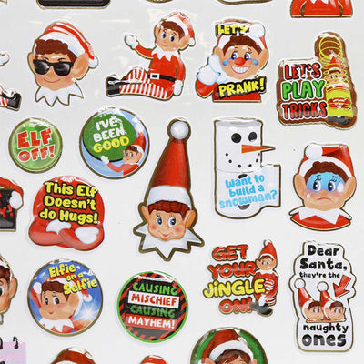 Elf Vinyl Puffy Stickers 30PC x 2Pack