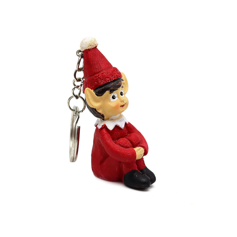 Polystone Naughty But Lucky Elf Keyring 2Inch