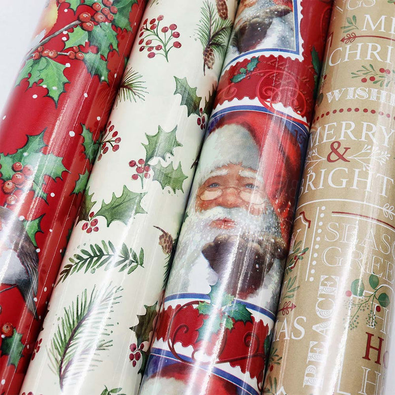 Traditional Christmas Gift Wrapping Paper 7M