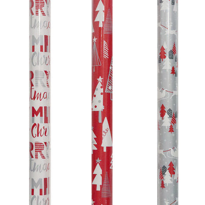 Christmas Red And White Gift Wrapping Paper 4M