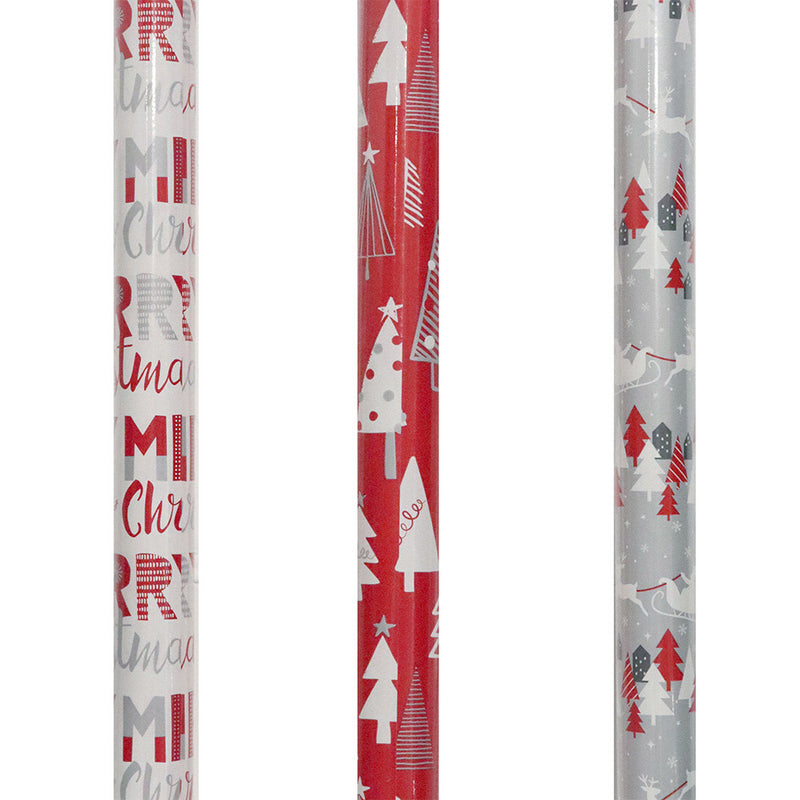 Christmas Red And White Gift Wrapping Paper 4M