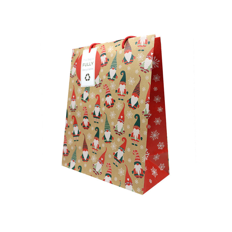 Christmas Kraft Gift Bag 3Pack Medium