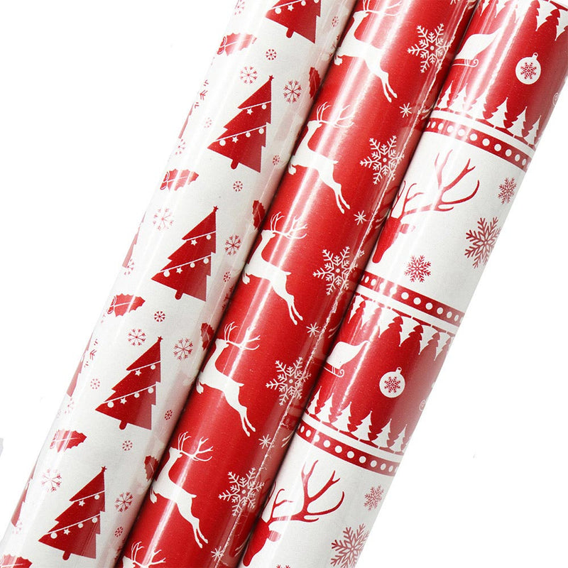 Scandi Christmas Wrapping Paper Rolls 3x4M