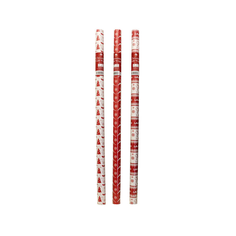 Scandi Christmas Wrapping Paper Rolls 3x4M