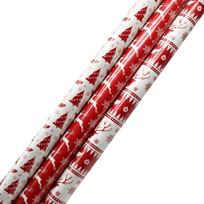 Scandi Christmas Wrapping Paper Rolls 3x4M