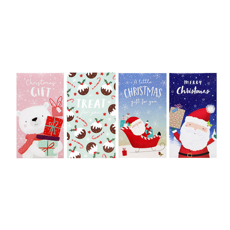 Christmas Single Envelope Money Wallets x 4Pack