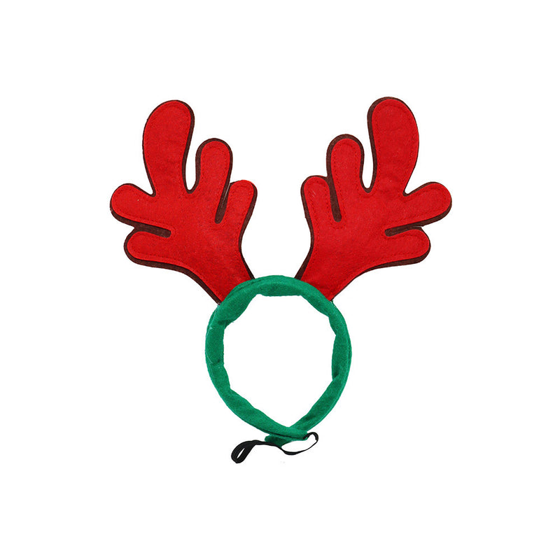 Pet Reindeer Headband With Antler