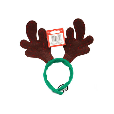 Pet Reindeer Headband With Antler