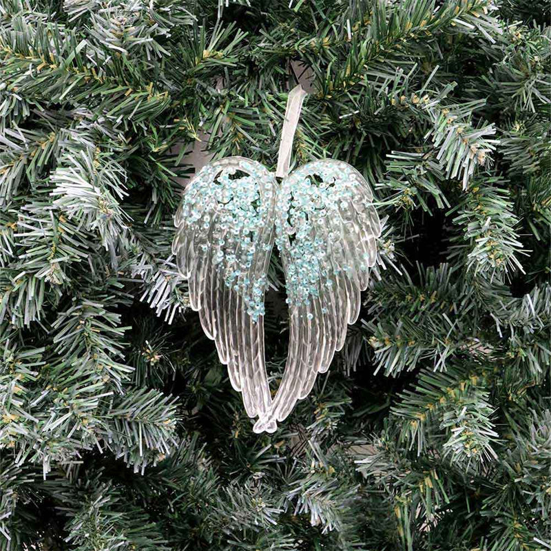 Glitter Angel Wings Hanging Decoration