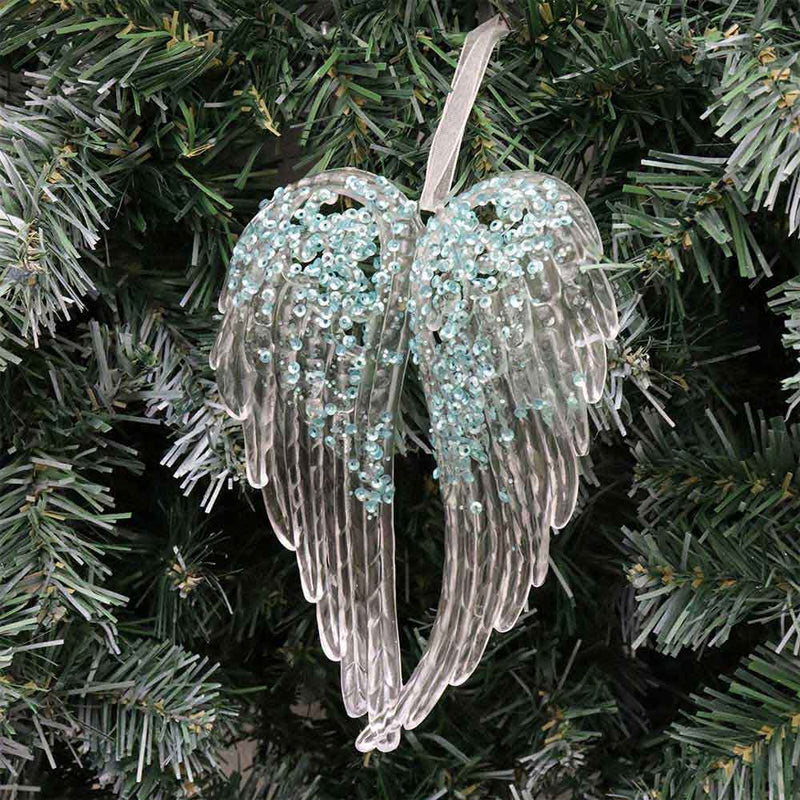 Glitter Angel Wings Hanging Decoration