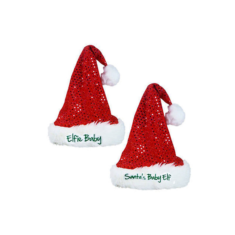 Deluxe Sequined Baby Elf Hat With Embroidery