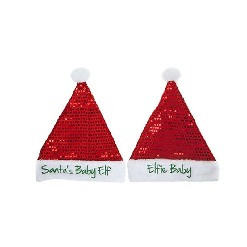 Deluxe Sequined Baby Elf Hat With Embroidery