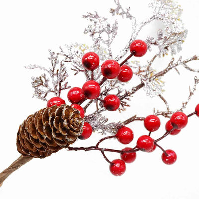 Snowy Pine Cone And Berries Pick