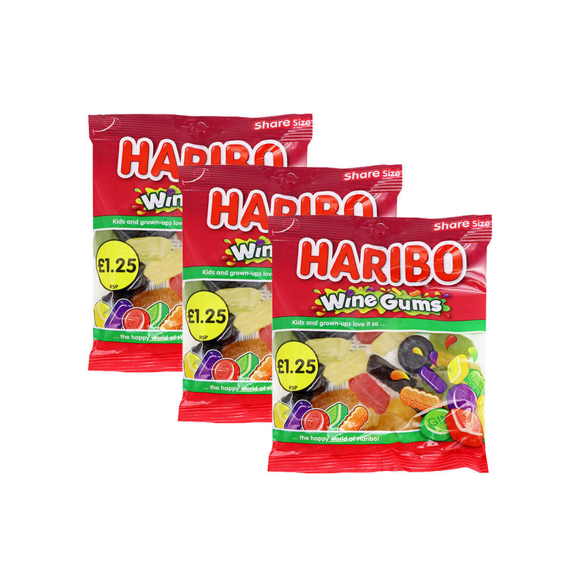 Haribo Wine Gums Fruit Flavour Gummy 140g