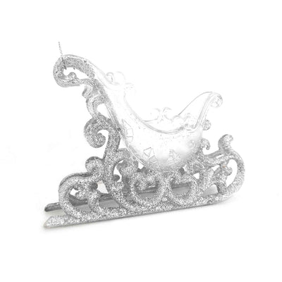 Sleigh Tree Decorations Silver