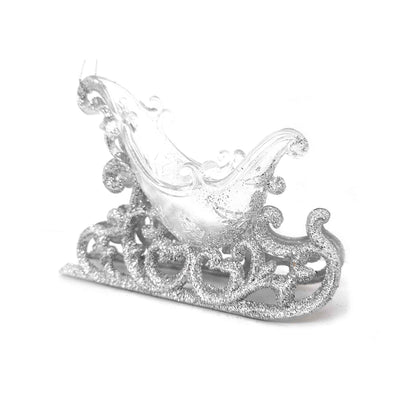 Sleigh Tree Decorations Silver