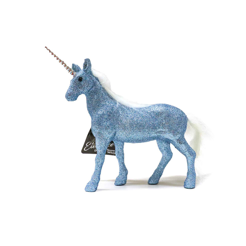 Large Blue Glitter Standing Unicorn