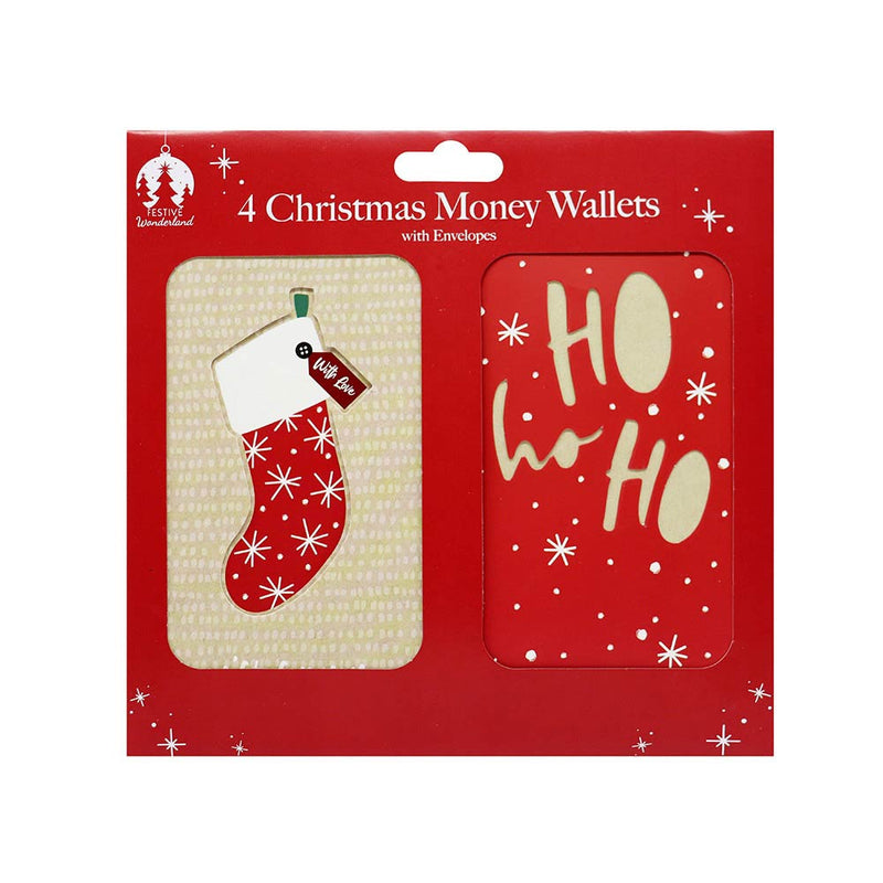 Craft Christmas Stocking Money Wallet 4PK