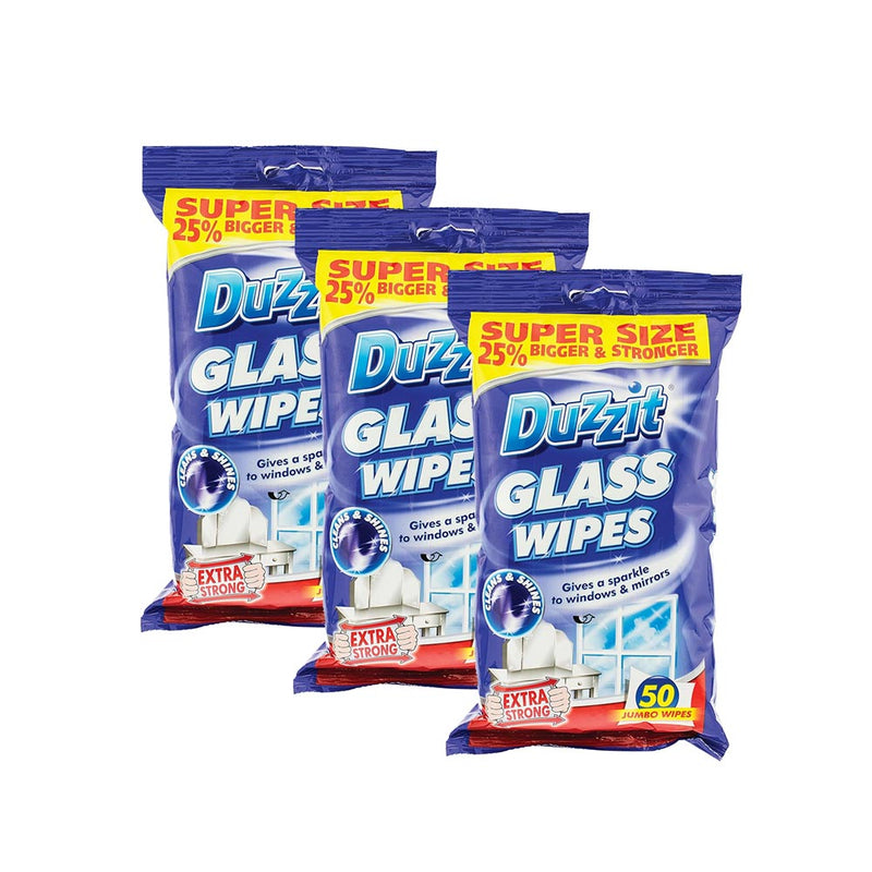 Duzzit Glass Wipes Super Size 50PK