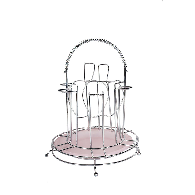 Six-Cup Round Rack with Drip Tray