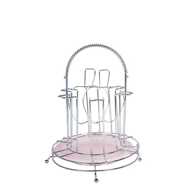 Six-Cup Round Rack with Drip Tray