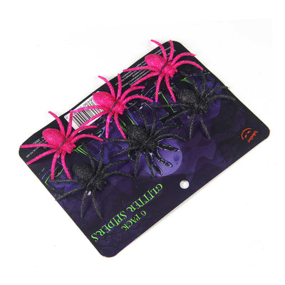 Glitter Spiders 6PK