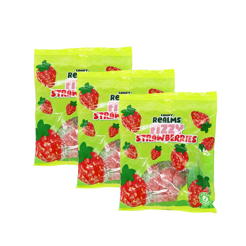 Candy Realms Fizzy Strawberries 190g