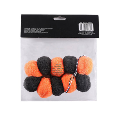 Halloween Pom-Pom Garland 10Pcs 4Cm