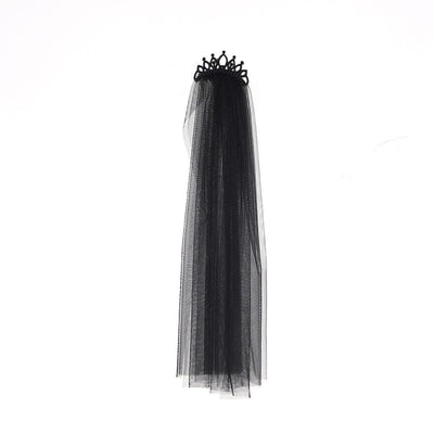 Halloween Headband With Veiled Tiara Diademe Voile 13.4x4.9x62.5cm