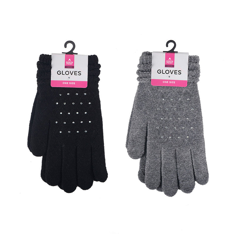 Ladies Gloves with Diamontes