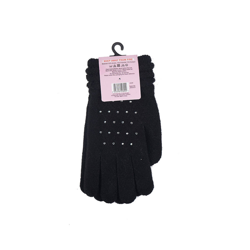 Ladies Gloves with Diamontes