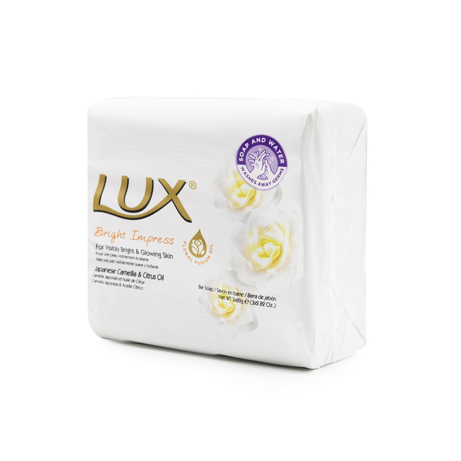 LUX Camellia Bright Bar Soap 70g*2 Sakura scent and Jasmine Oil nourish the  skin