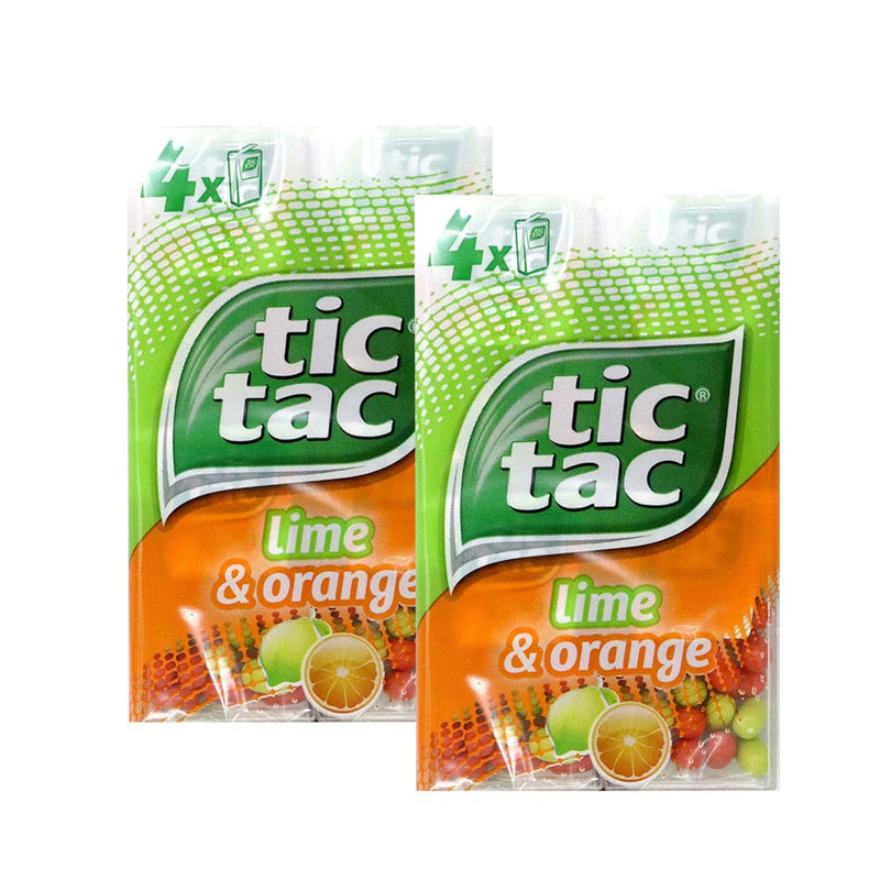 Tic Tac Lime & Orange Sweets 4 Pack x 2PK