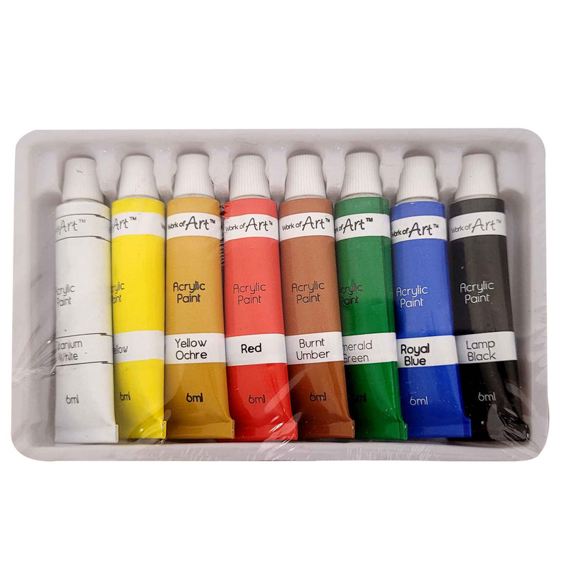 Acrylic Paints 8x6ml Tubes