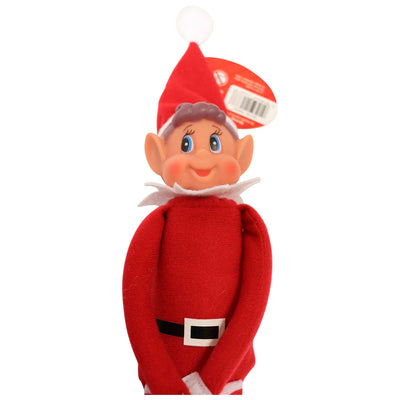 Red Long Leg Boy Elf With Hat 12Inch